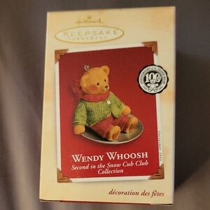 2002 Hallmark Keepsake Wendy Whoosh Bear Ornament - 2nd In Series